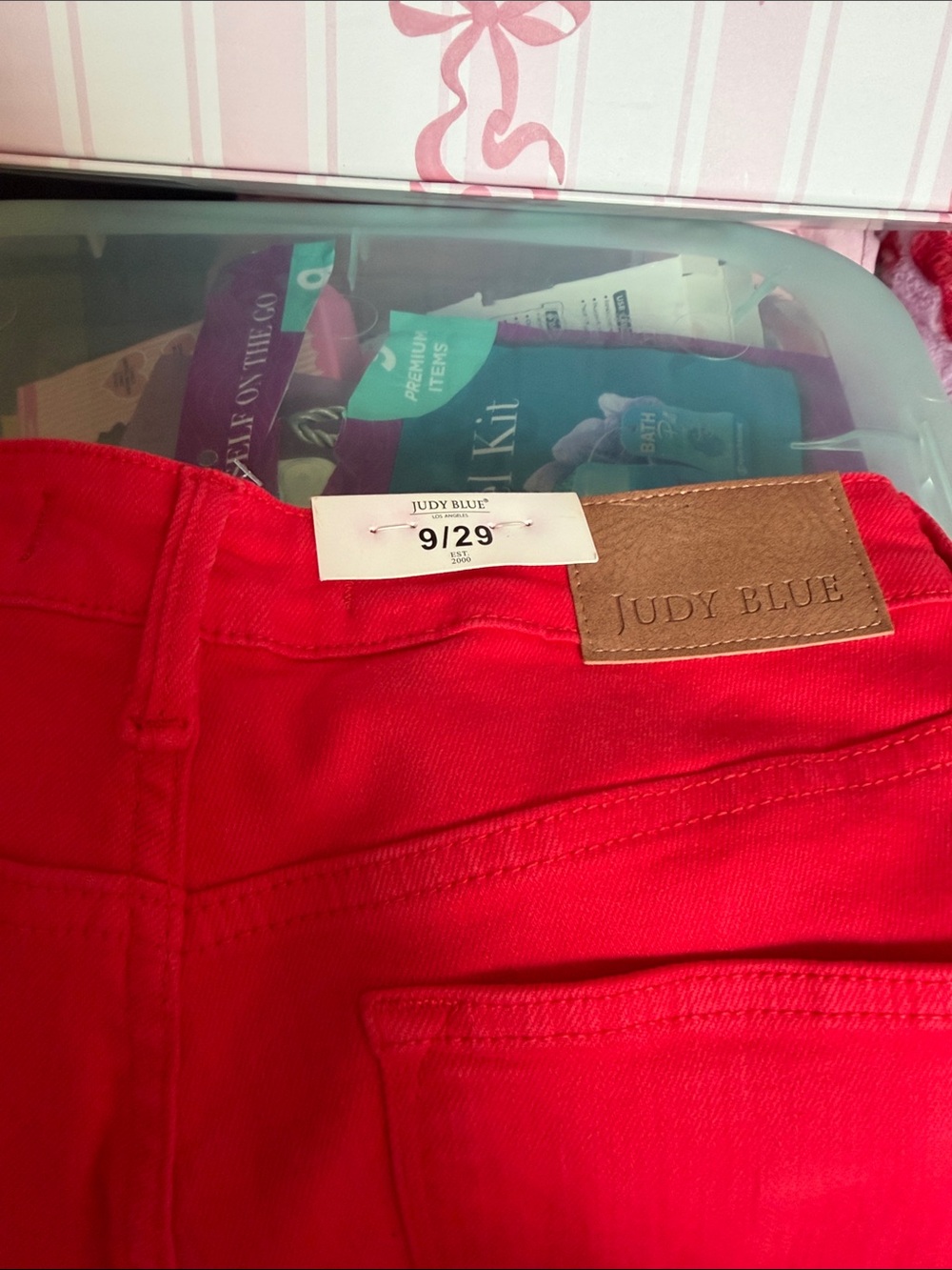 Judy Blue Vibrant Red High-Rise Jeans